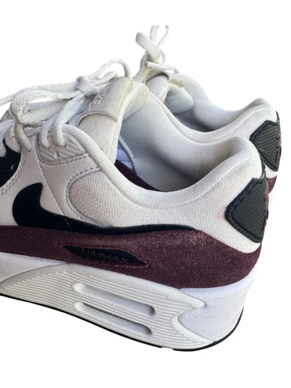 Nike Air Max 90 LV8 Sail Night Maroon FD4328-107 Women Size 7.5 Athletic Sneaker